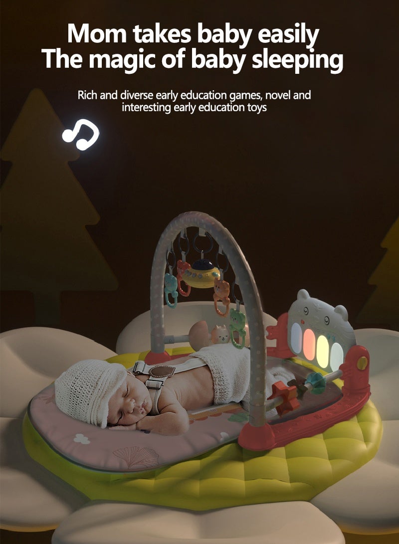 يولين بساط لعب للأطفال، بساط لعب موسيقي غير سام، بساط داخلي مع خشخيشة موسيقية للأطفال، مركز أنشطة موسيقية متعدد الألوان، بساط مبطن لوقت الاستلقاء على البطن للأطفال حديثي الولادة والأطفال الصغار - Image 5